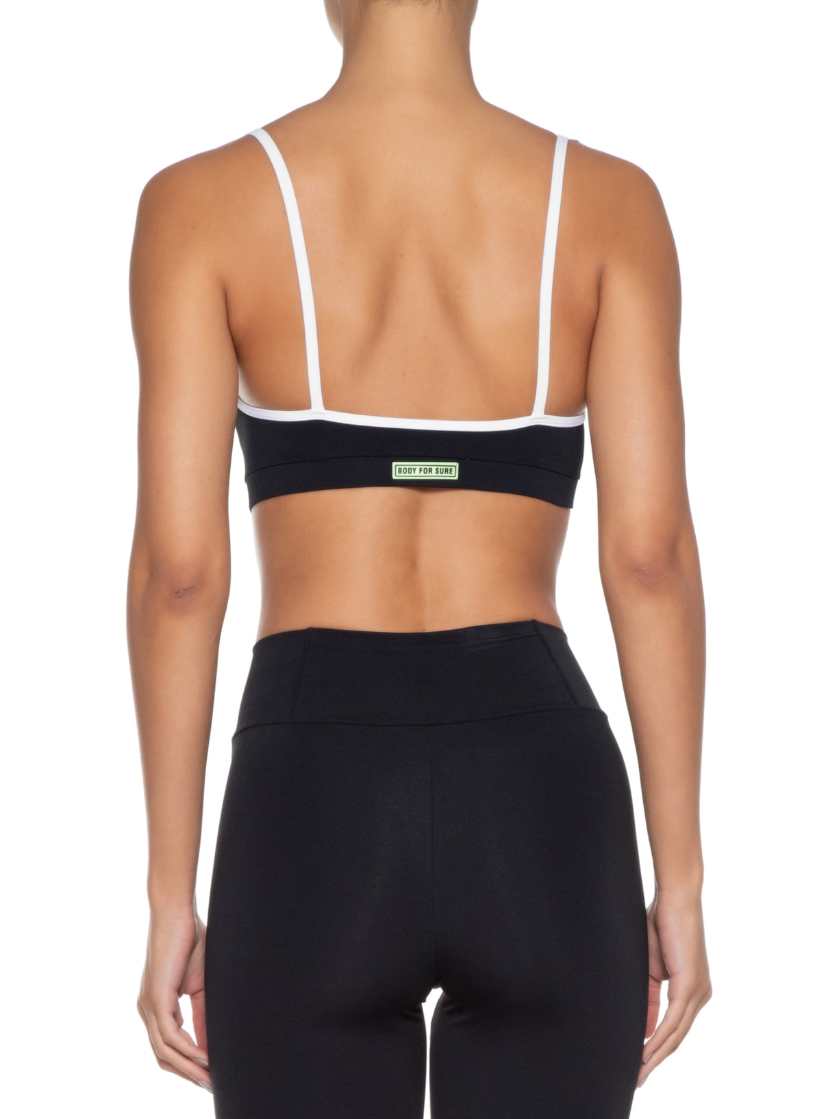 Top Alça Reta Liso Branco Body For Sure