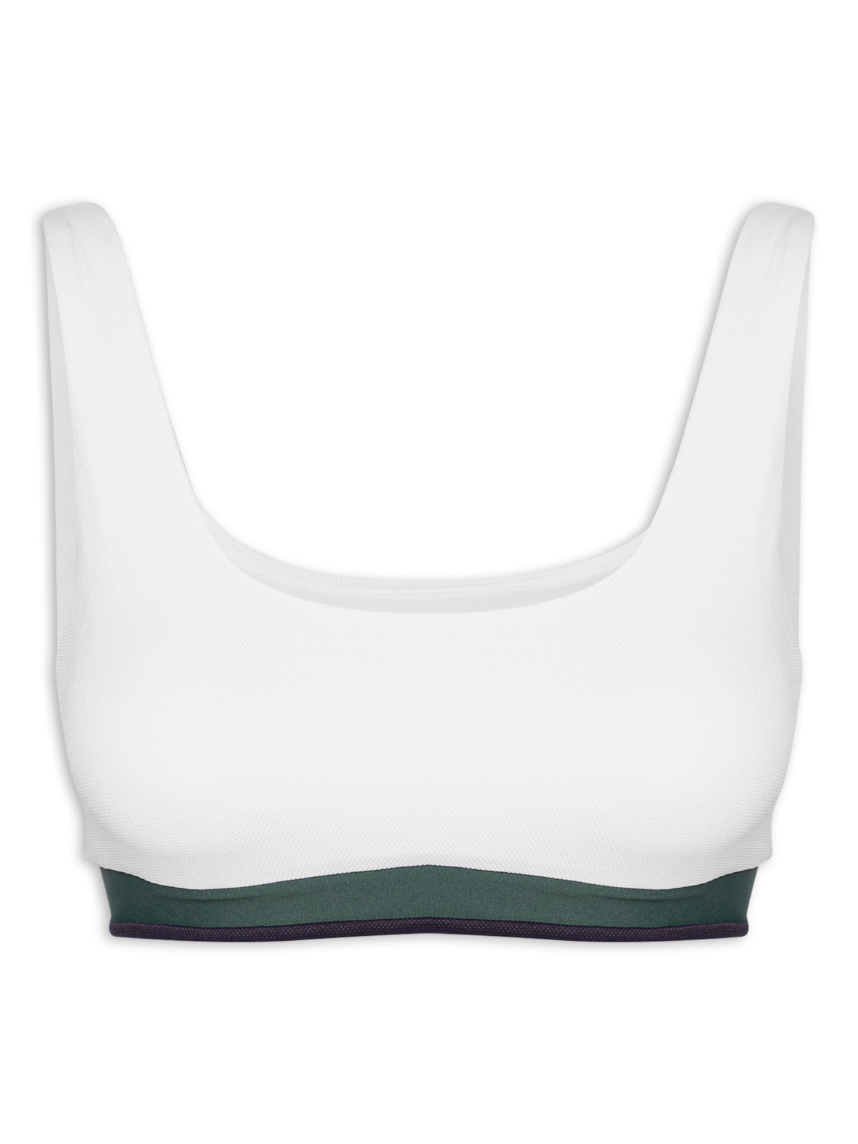 Top Alça Reta Liso - Branco