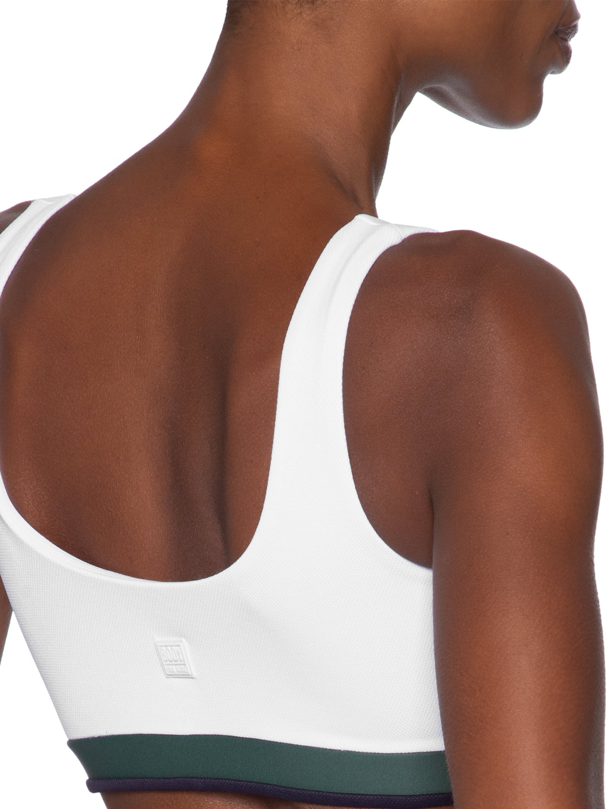 Top Alça Reta Liso Branco Body For Sure