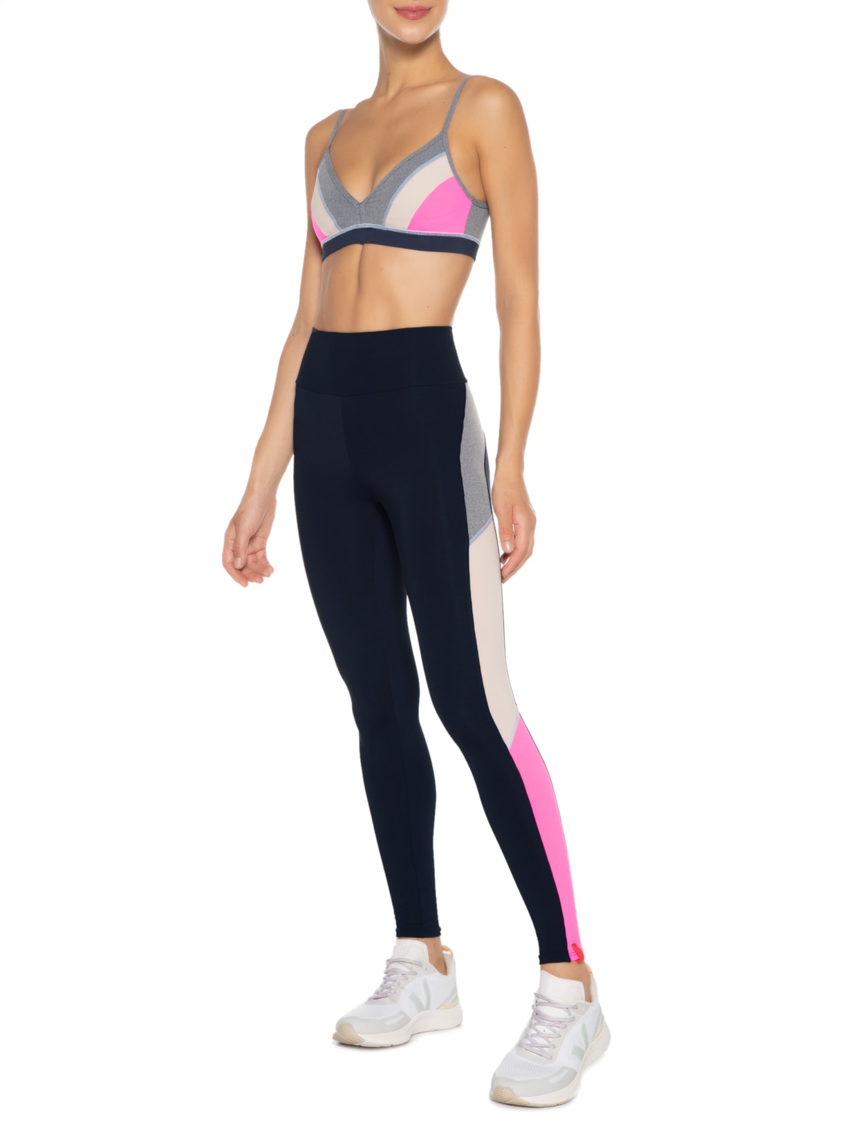 Top Alça Reta Liso Cinza Body For Sure