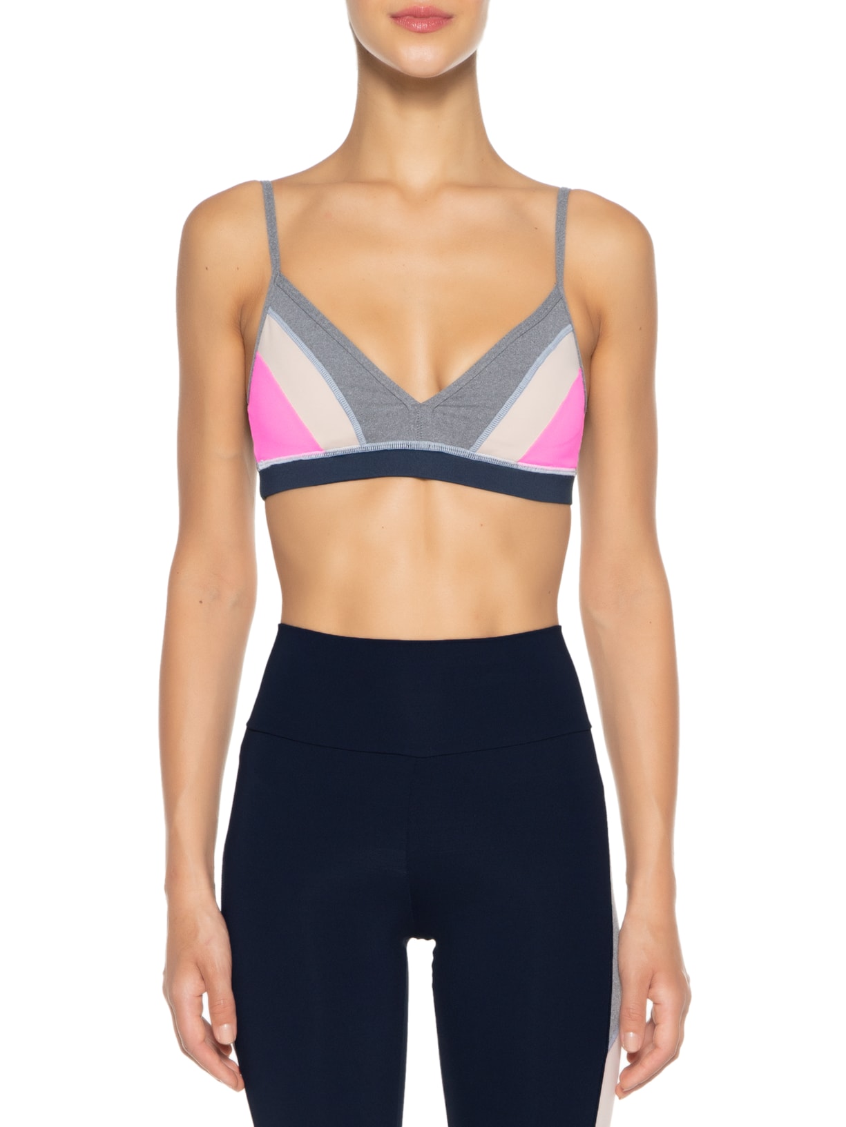 Top Alça Reta Liso Cinza Body For Sure