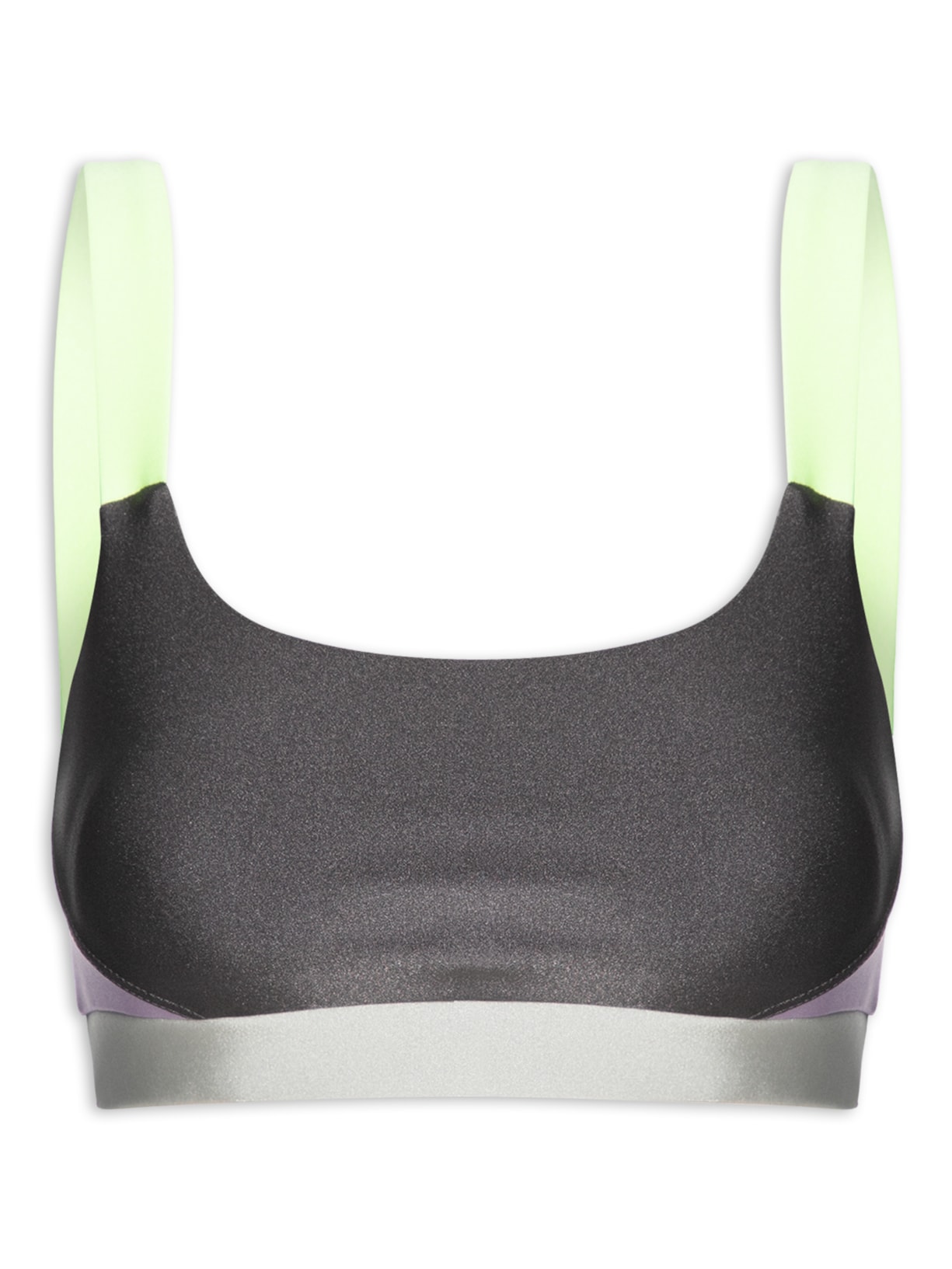 Top Alça Reta Liso - Cinza