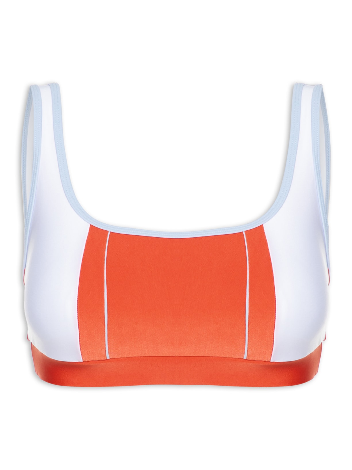 Top Alça Reta Liso - Laranja