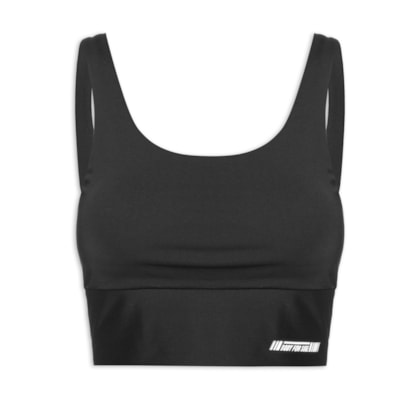 Top Alça Reta Liso Pace - Preto