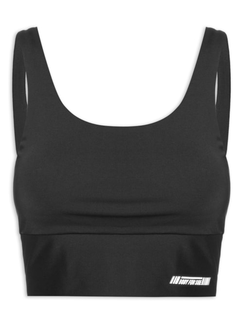 Top Alça Reta Liso Pace - Preto
