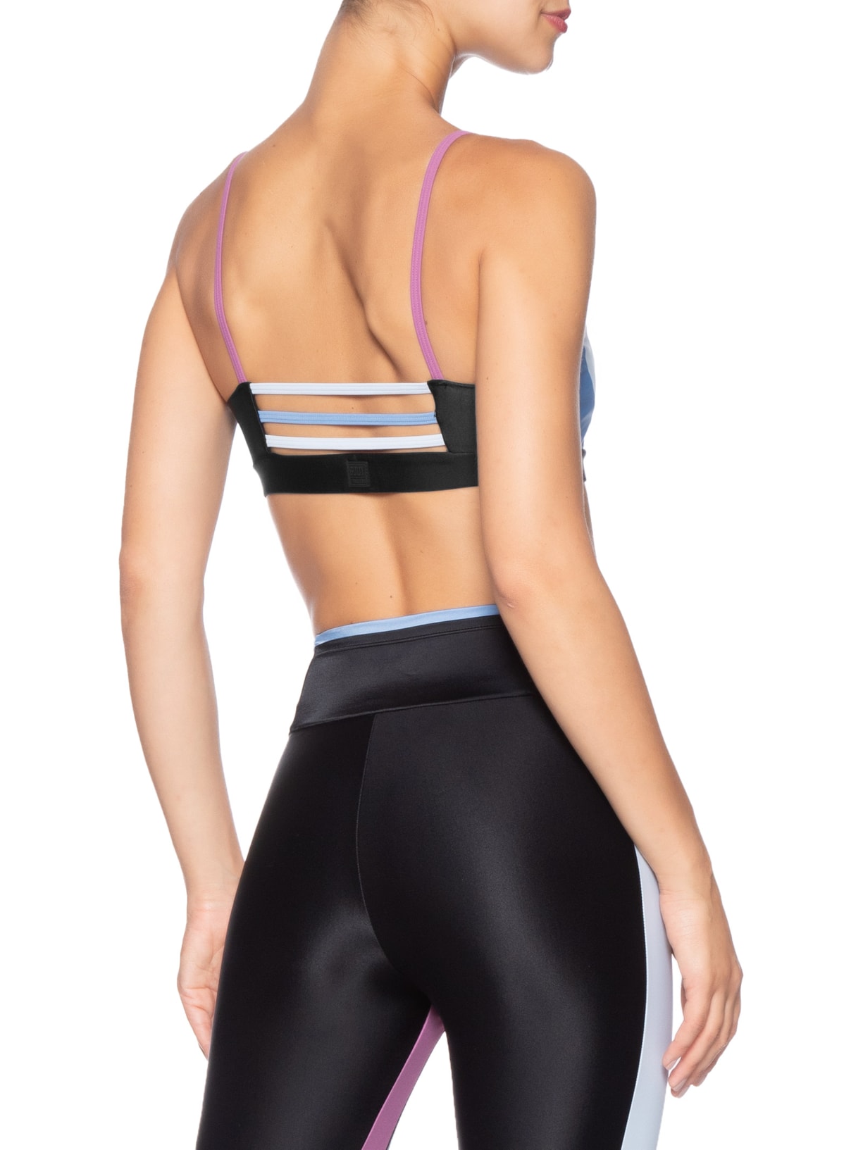 Top Alça Reta Liso Pop Preto Body For Sure