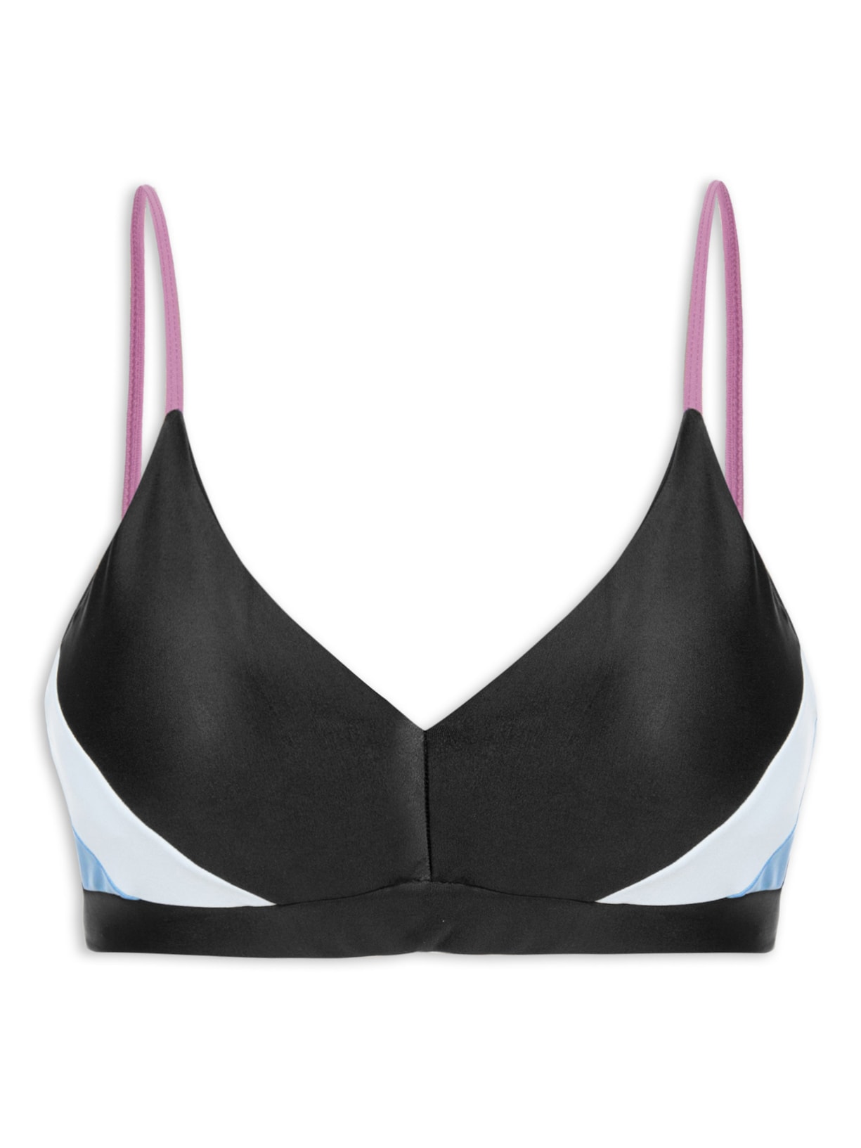 Top Alça Reta Liso Pop Preto Body For Sure