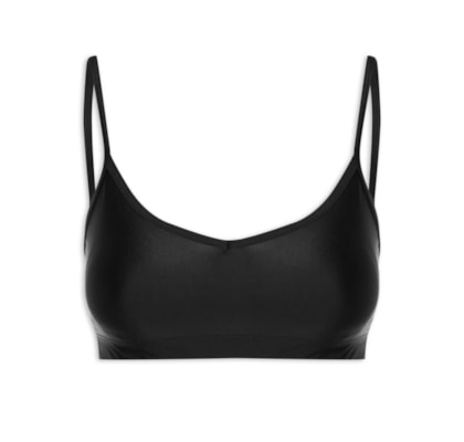 Top Alça Reta Liso - Preto