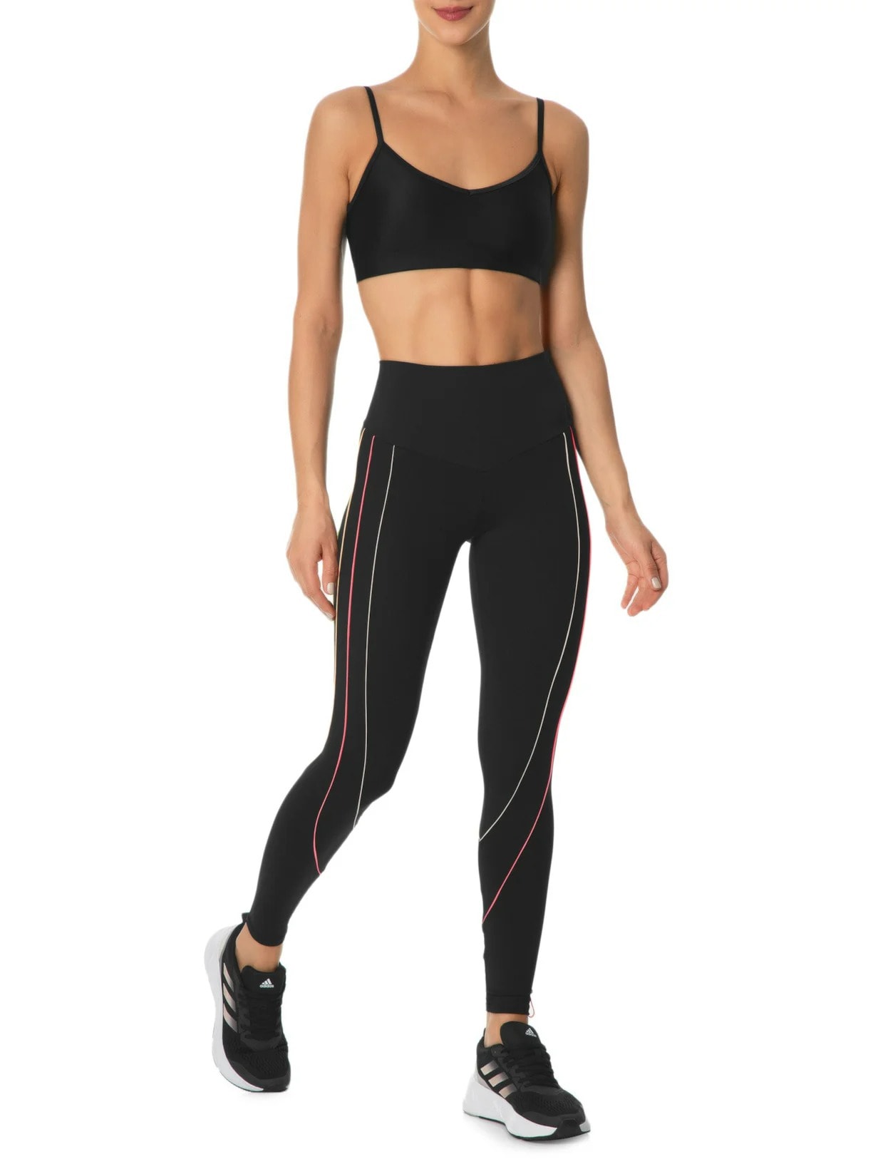 Top Alça Reta Liso Preto Body For Sure