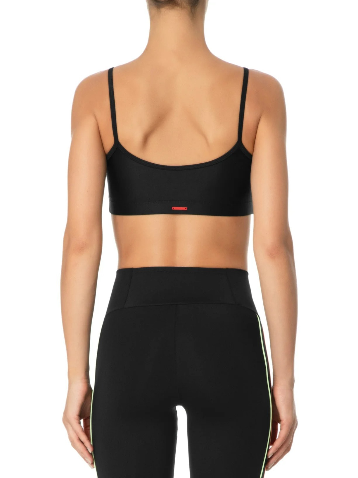 Top Alça Reta Liso Preto Body For Sure