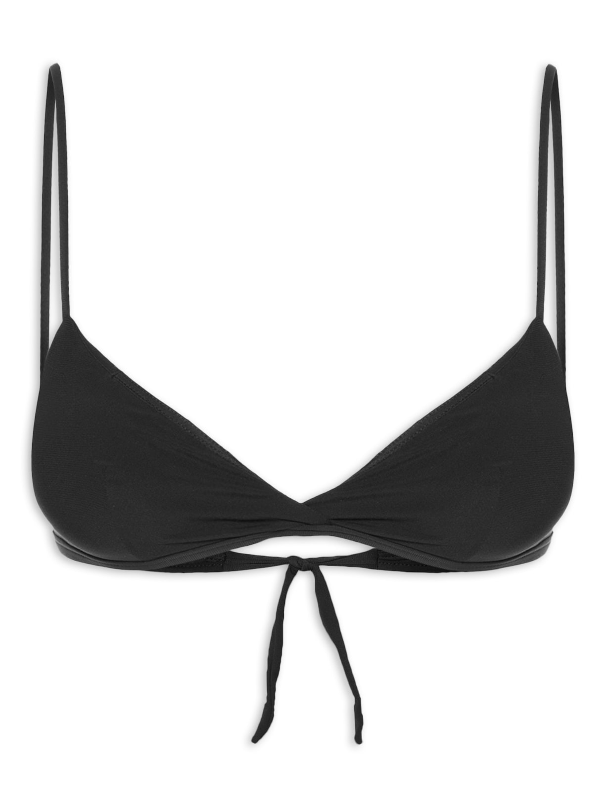 Top Alça Reta Liso - Preto