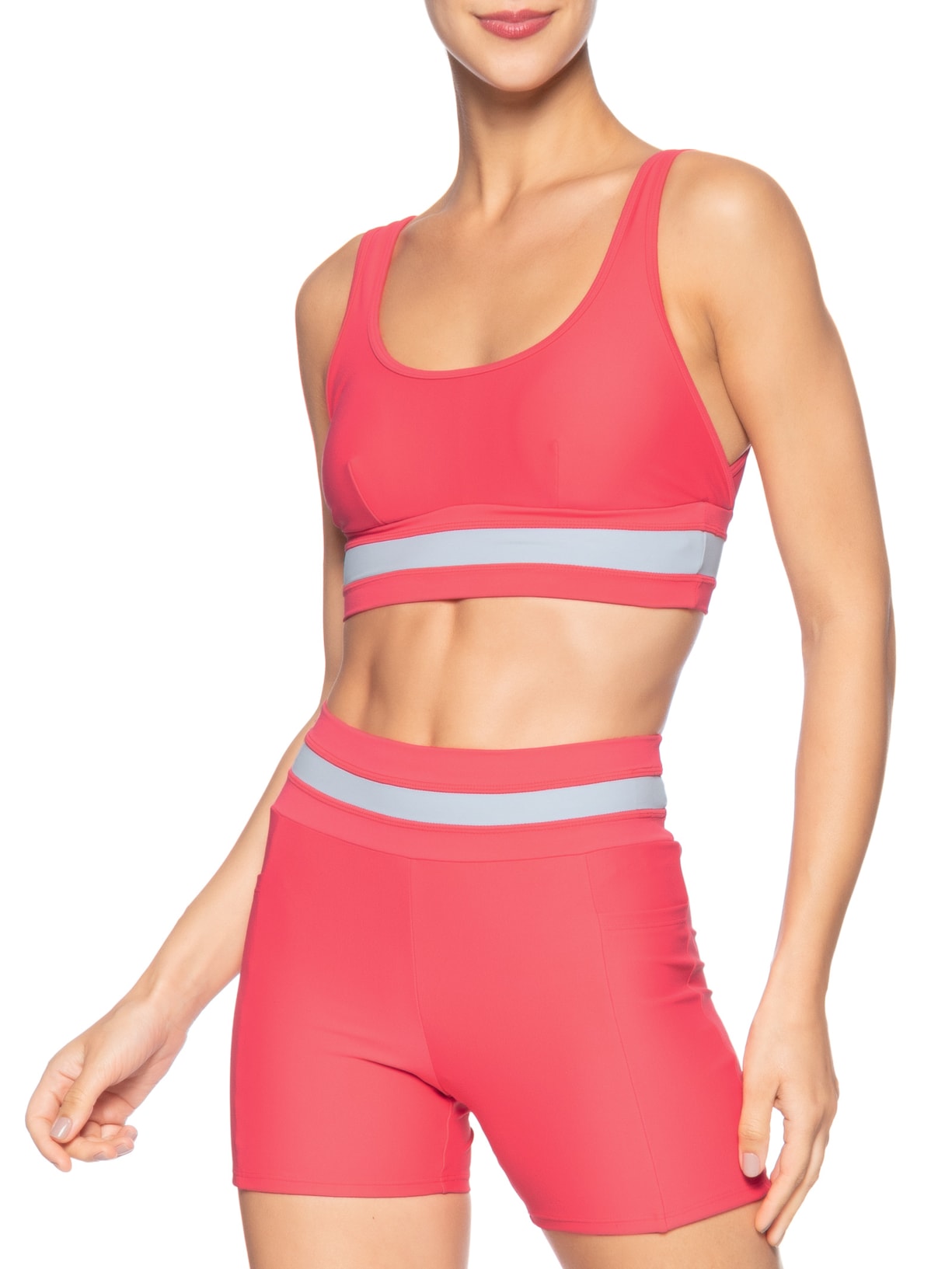 Top Alça Reta Liso Pulse Rosa Body For Sure