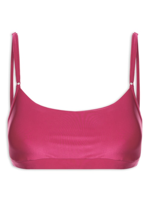 Top Alça Reta Liso - Rosa