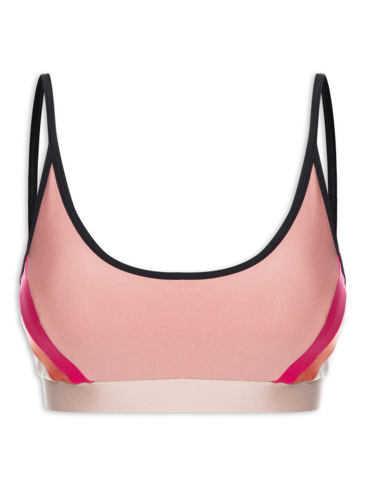 Top Alça Reta Liso - Rosa