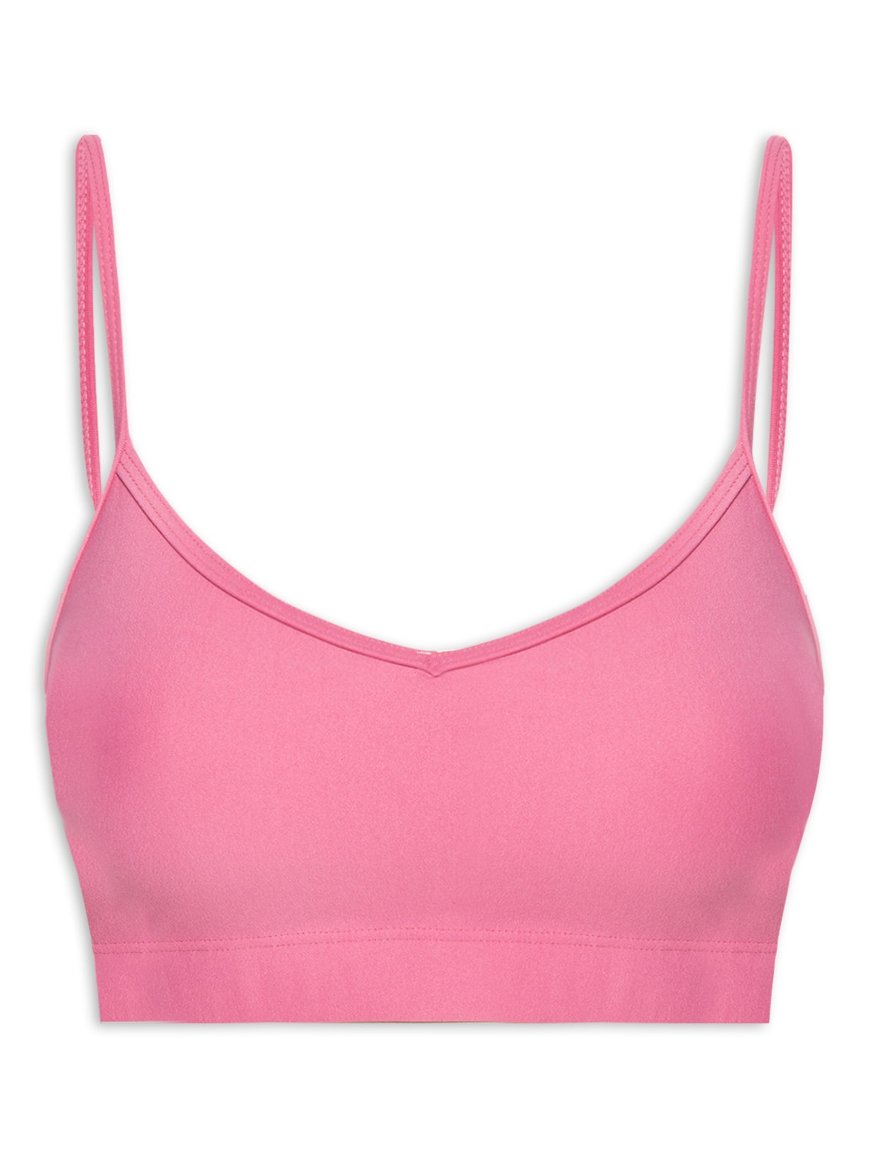 Top Alça Reta Liso - Rosa