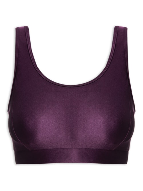 Top Alça Reta Liso - Roxo