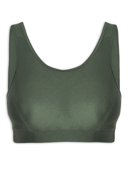 Top Alça Reta Liso - Verde