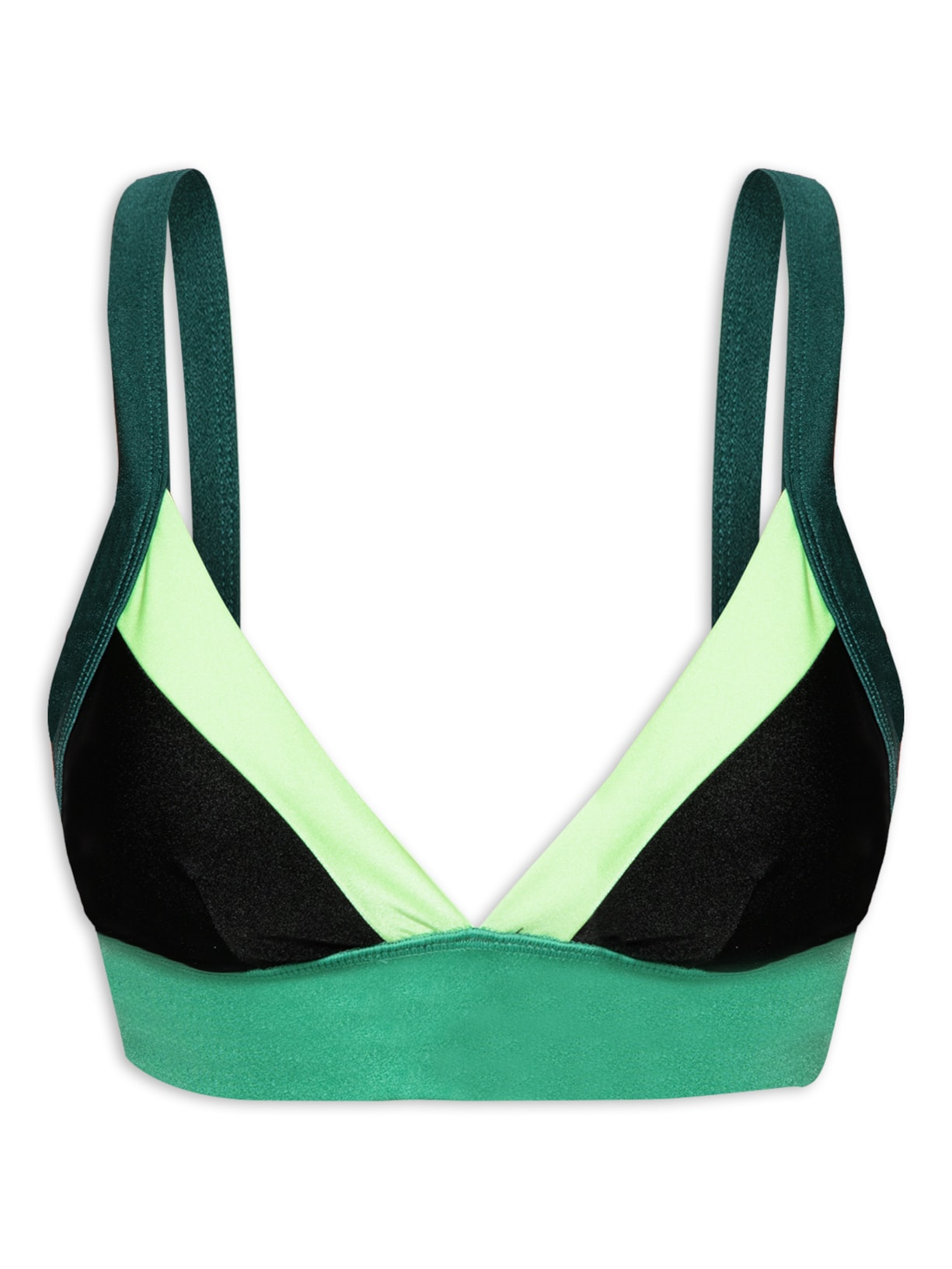 Top Alça Reta Liso - Verde