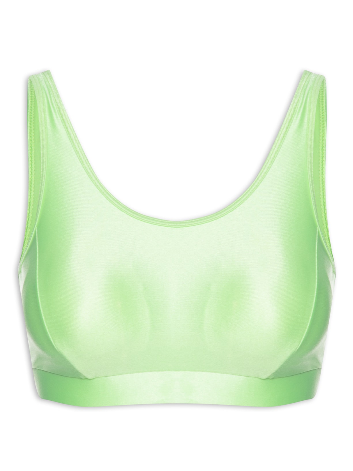 Top Alça Reta Liso - Verde