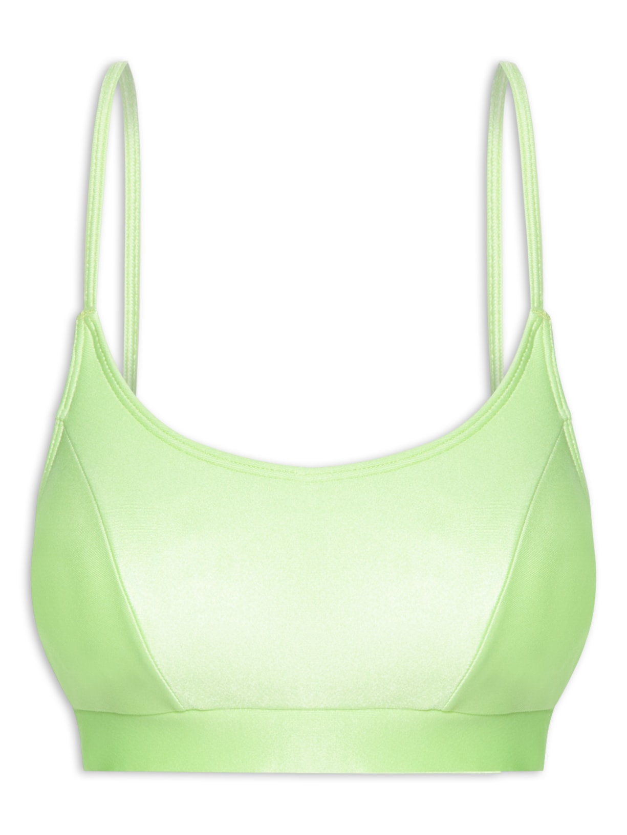 Top Alça Reta Liso - Verde