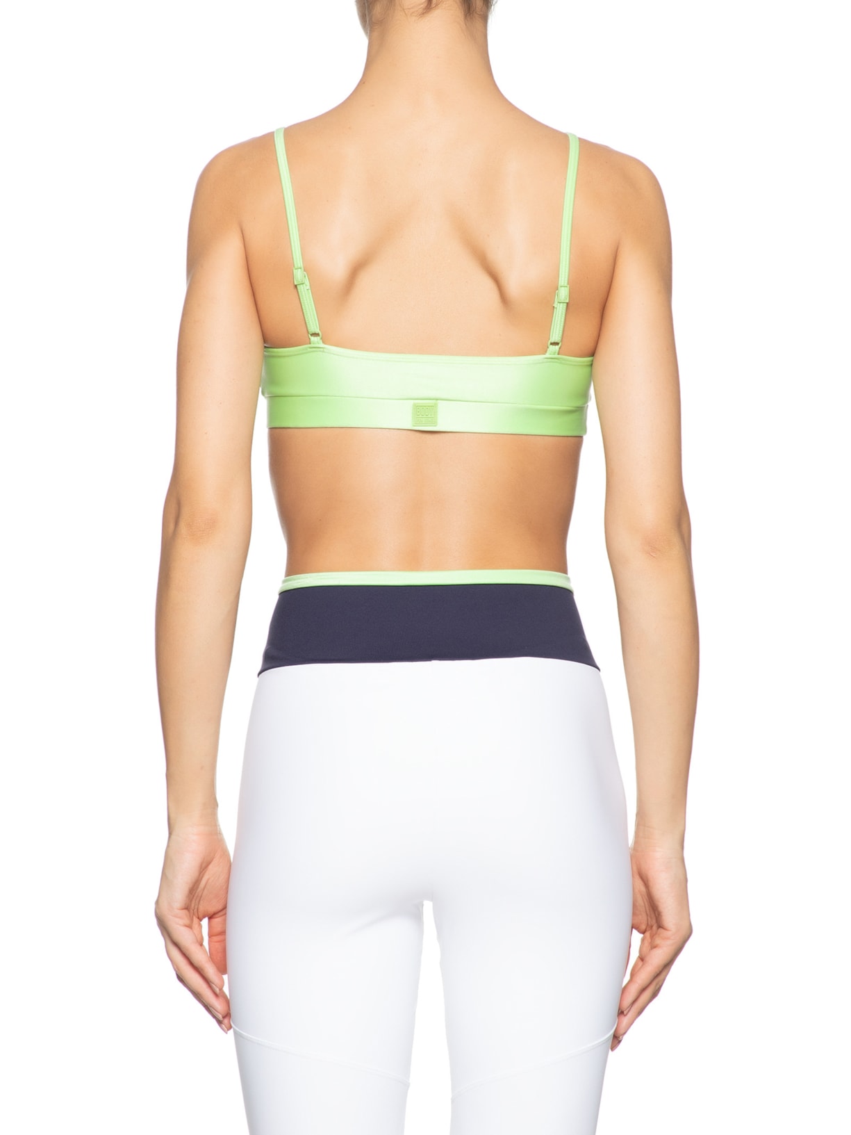 Top Alça Reta Liso Verde  Body For Sure