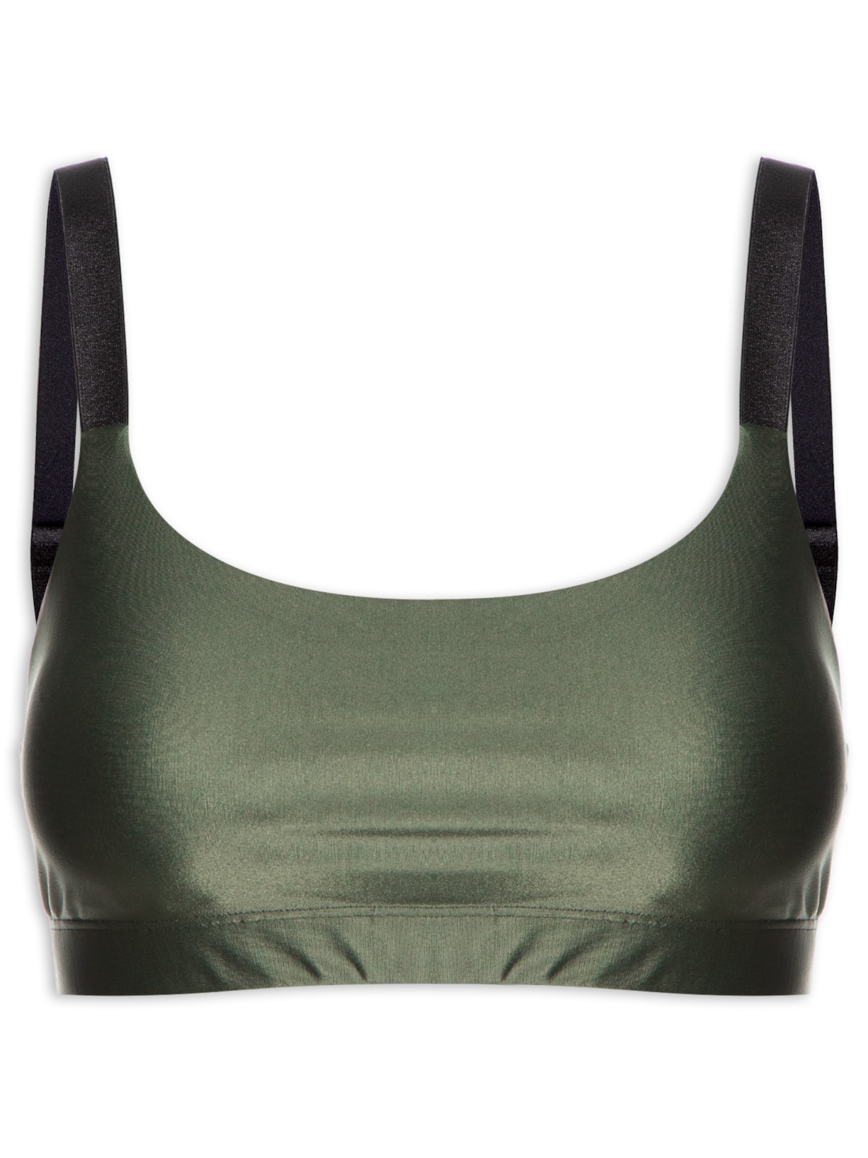 Top Alça Reta Liso - Verde