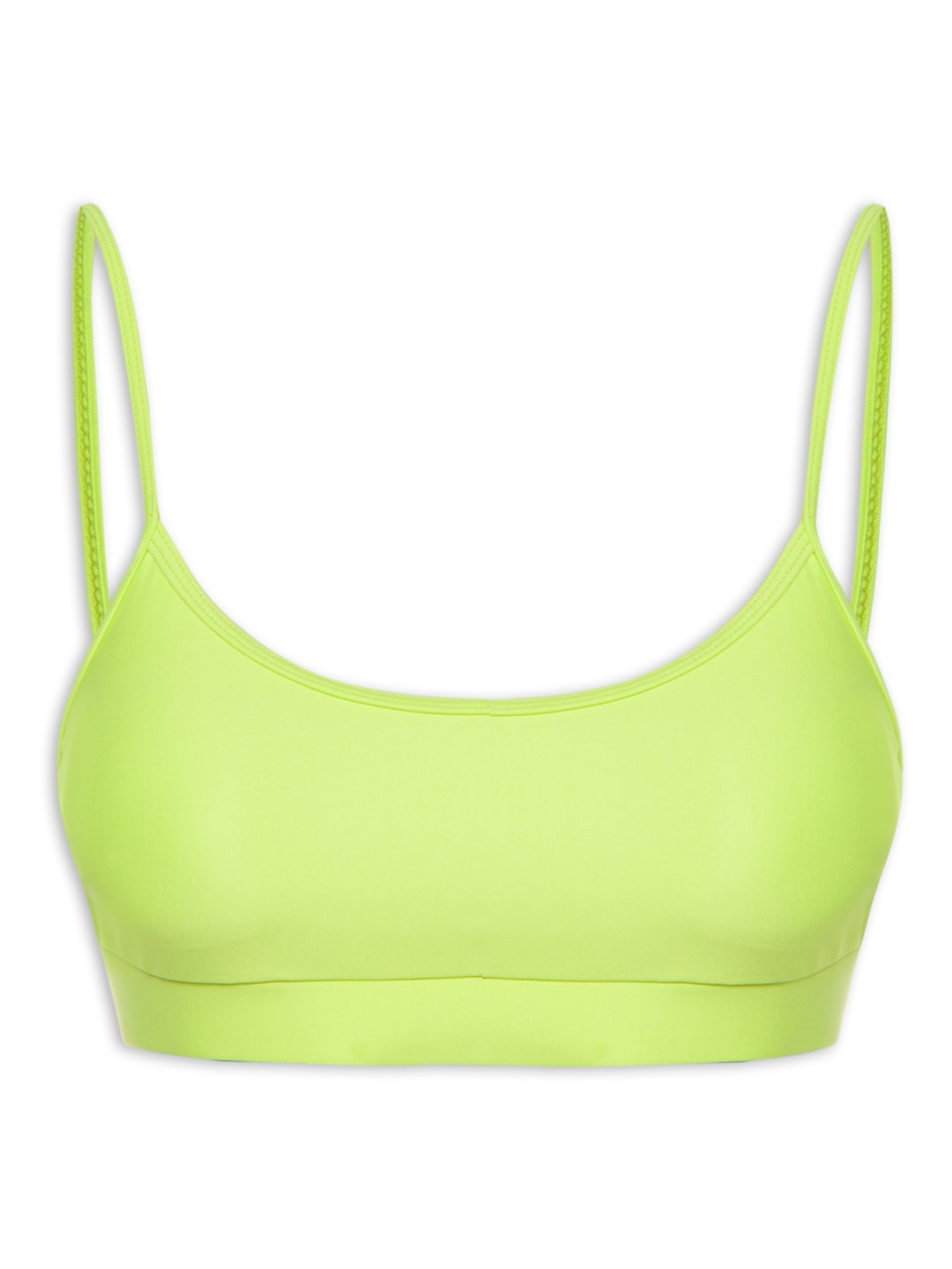 Top Alça Reta Liso - Verde