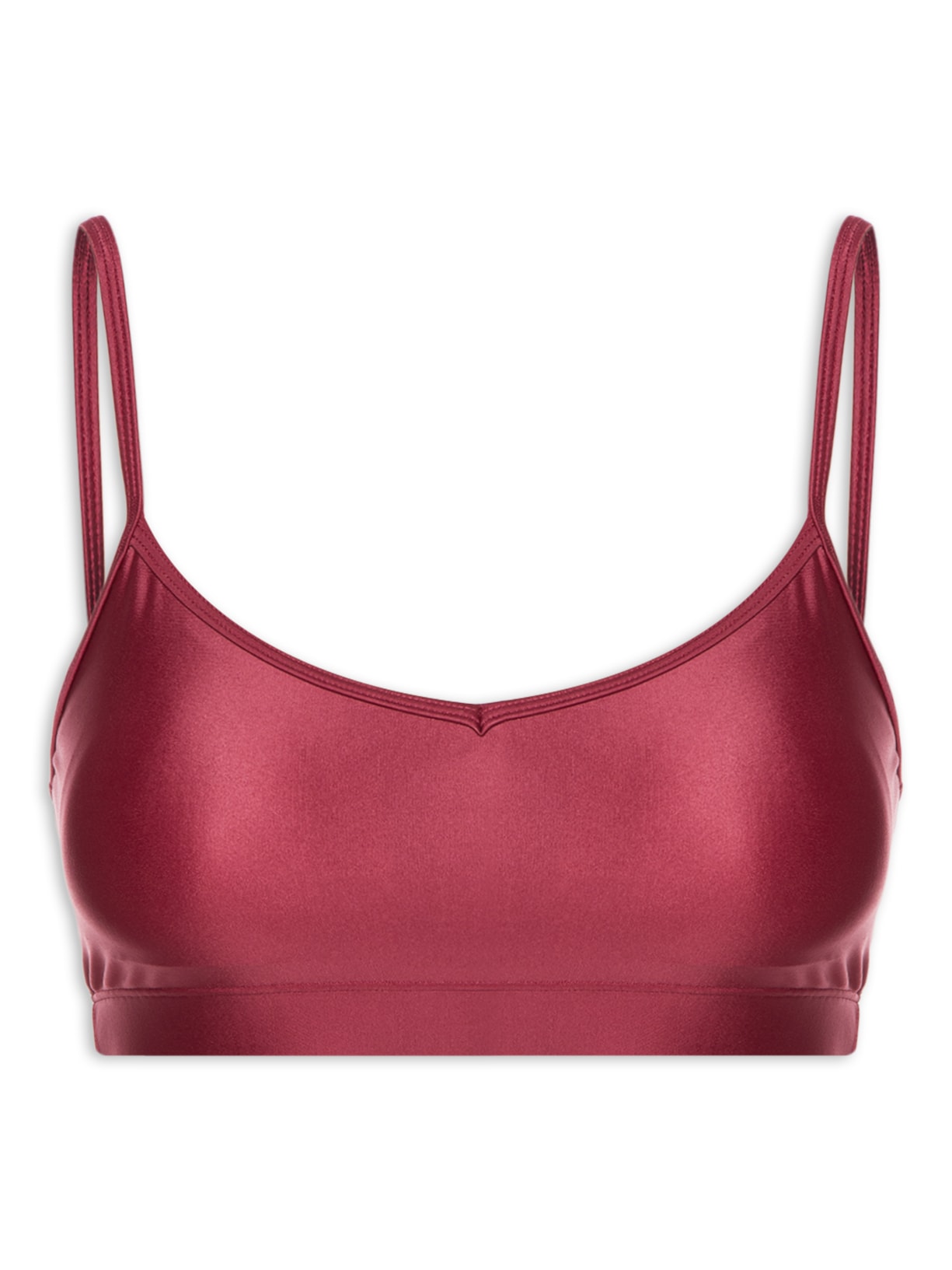 Top Alça Reta Liso - Vinho