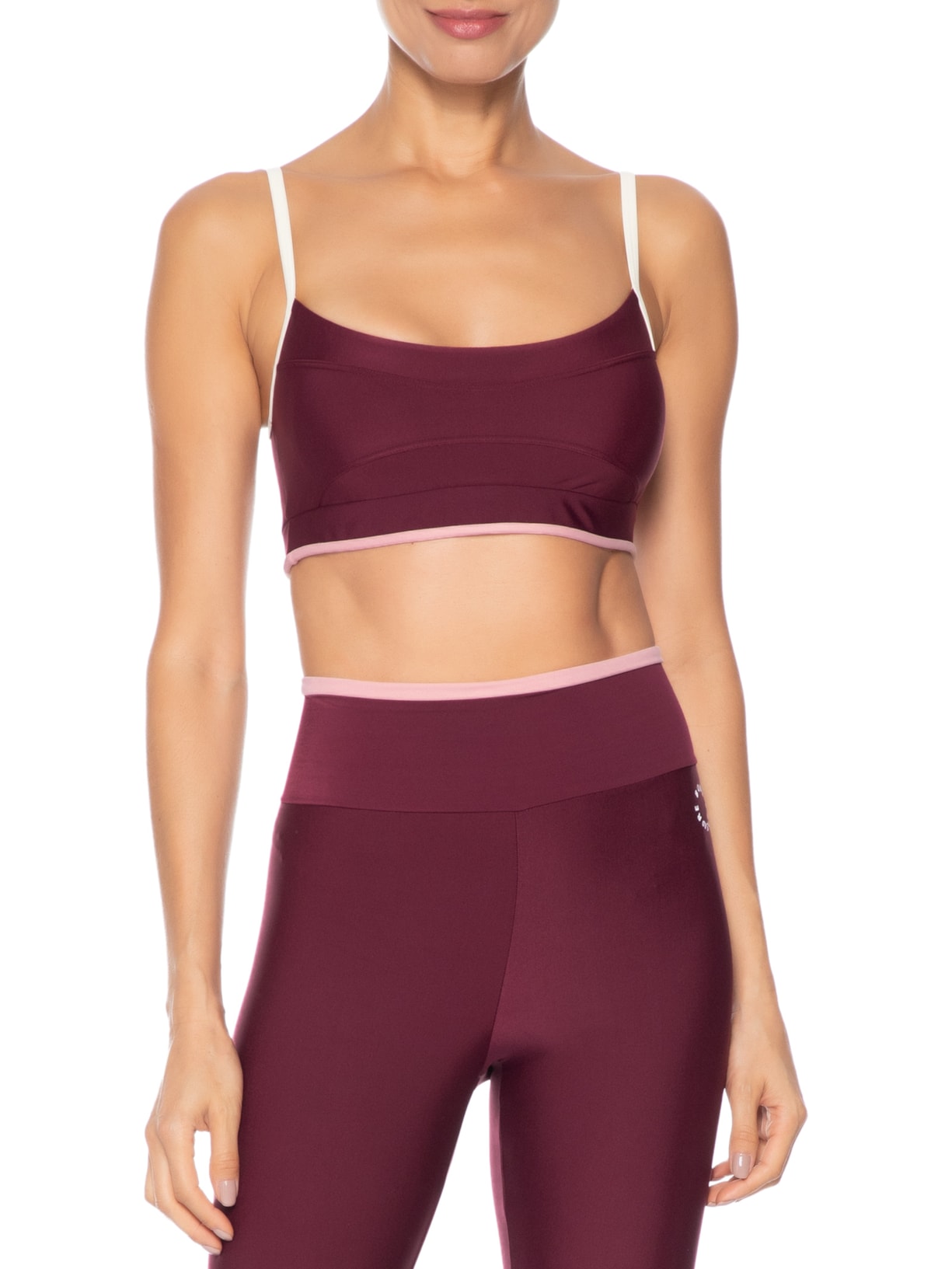 Top Alça Reta Liso Zen Roxo Body For Sure
