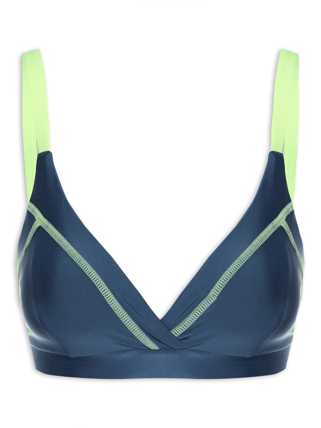 Top Alça Reto Liso - Azul