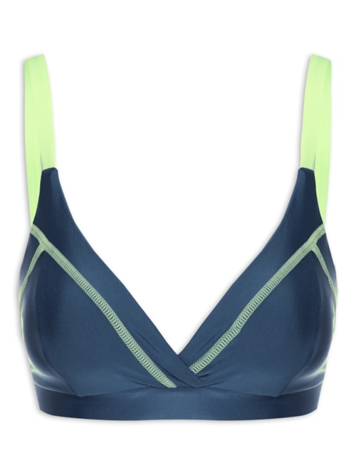 Top Alça Reto Liso - Azul