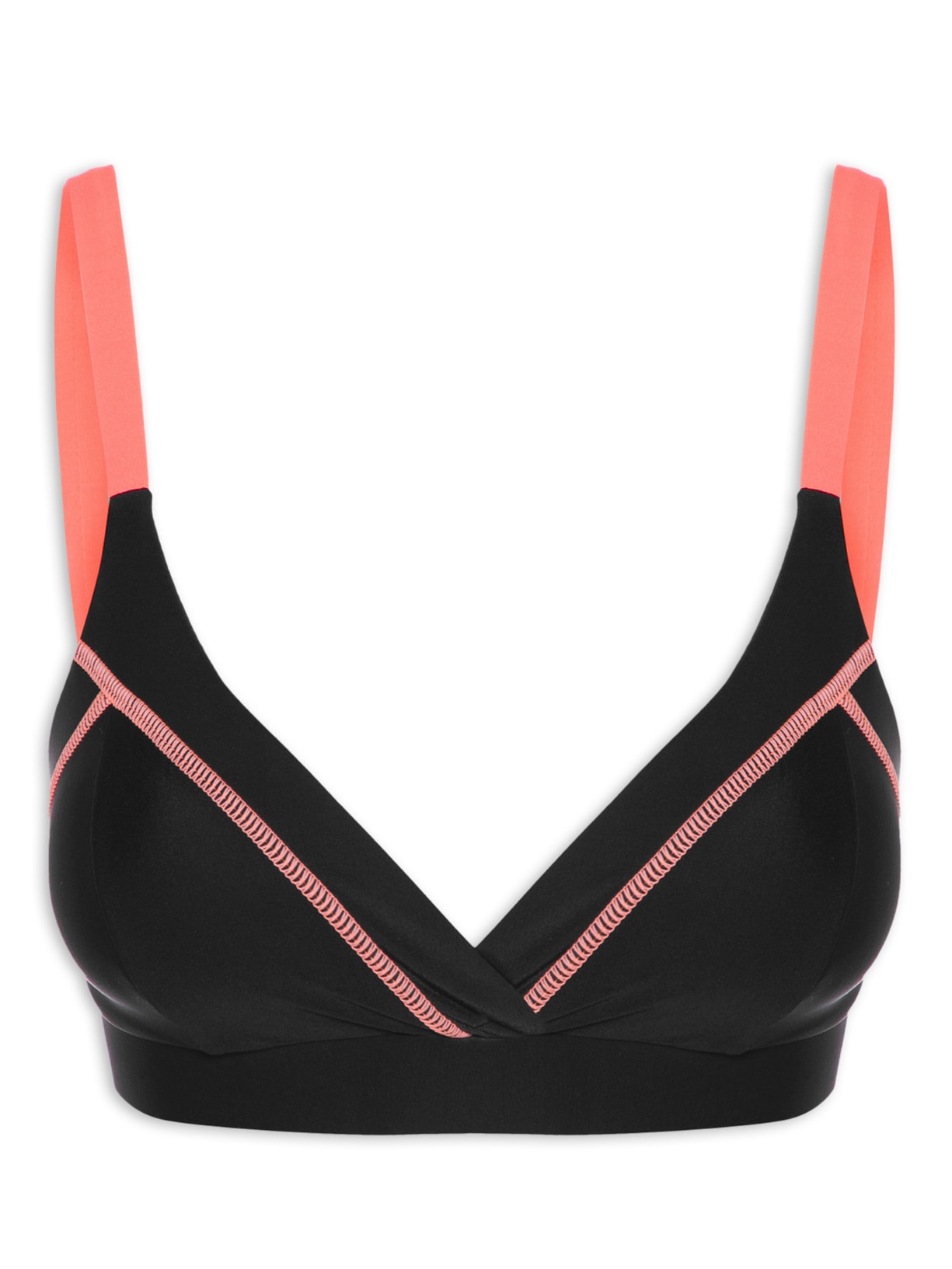 Top Alça Reto Liso - Preto