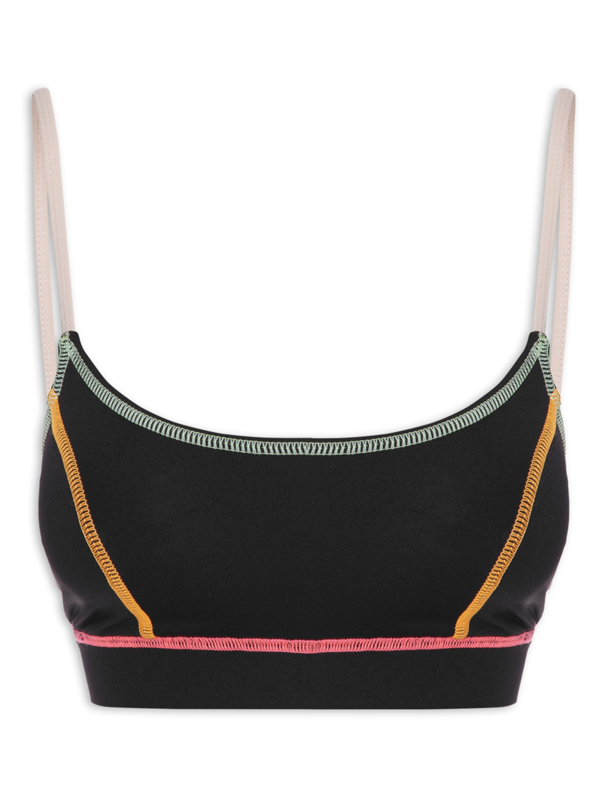 Top Alça Reto Liso - Preto