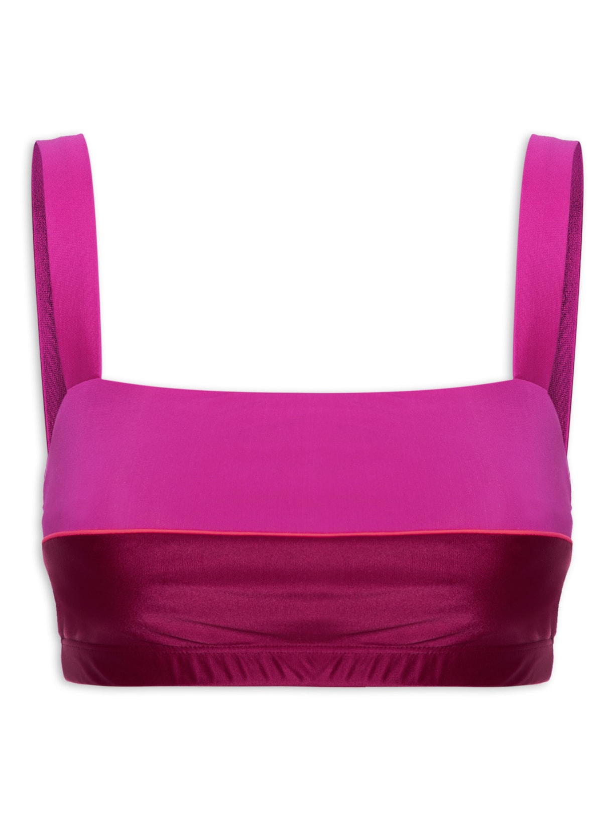 Top Alça Reto Liso - Vermelho