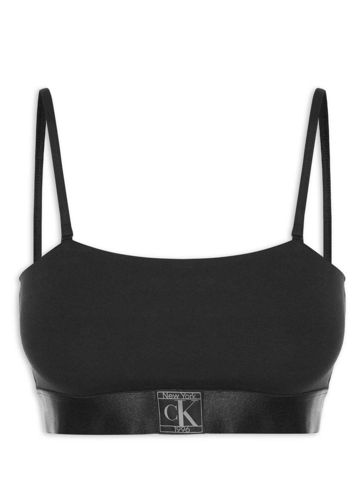 Top Alças Removíveis Em Cotton 1996 - Preto