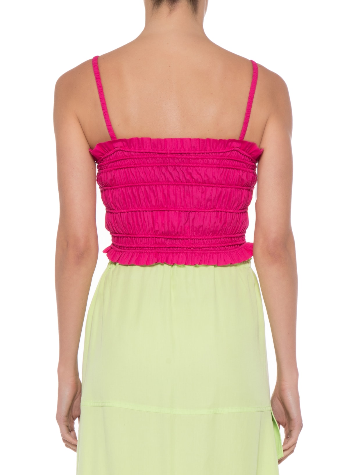 Top Alcinha Com Franzido Rosa '2Essential