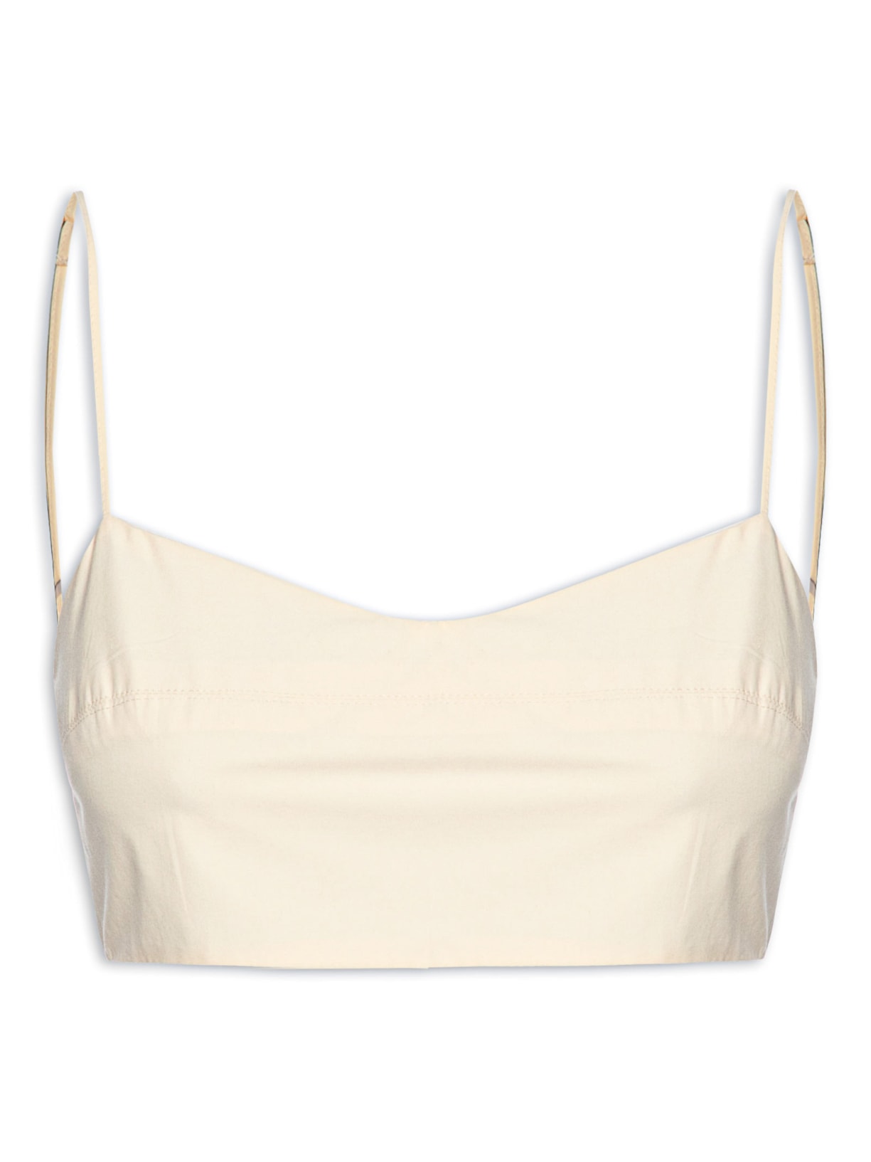 Top Algodão Recorte Busto - Bege