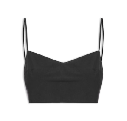 Top Algodão Recorte Busto - Preto