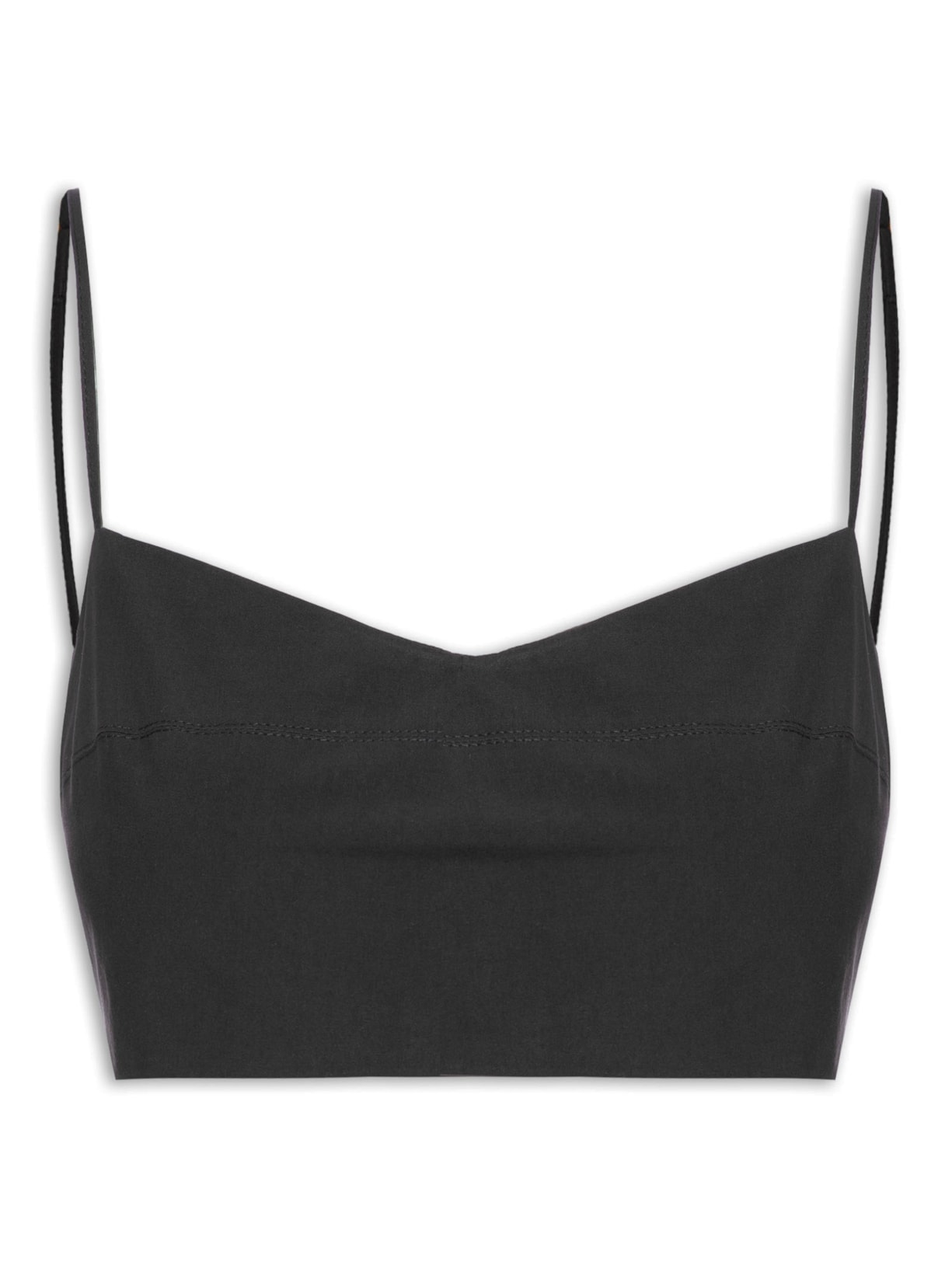 Top Algodão Recorte Busto - Preto