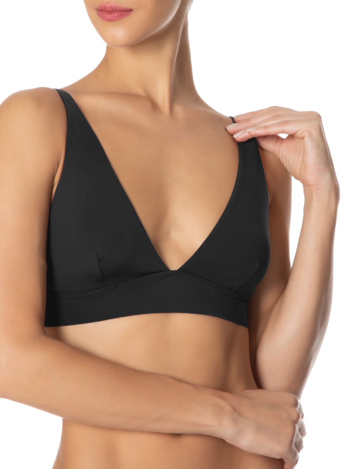 Top Alongado Básico Preto Farm