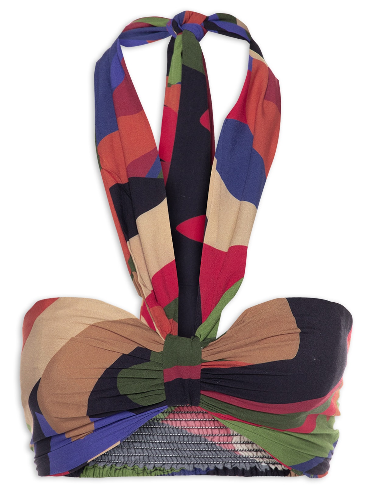 Top Amarração Bananeira Gráfica - Azul