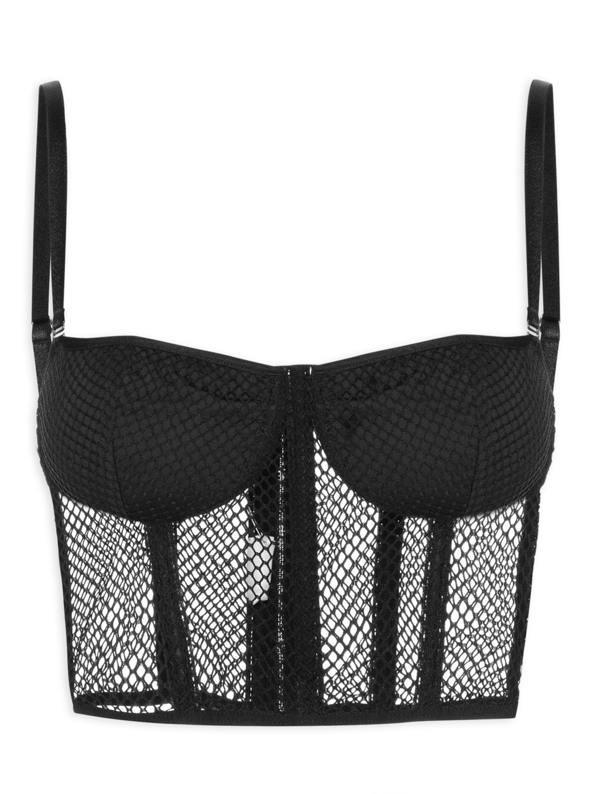 Top Antibes Tela - Preto