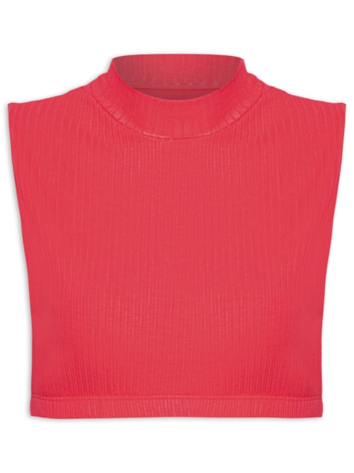 Top Aro Golinha Rib - Vermelho