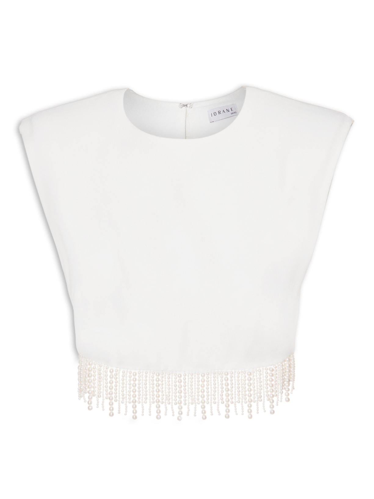 Top Ashley Franja Pérolas - Off White