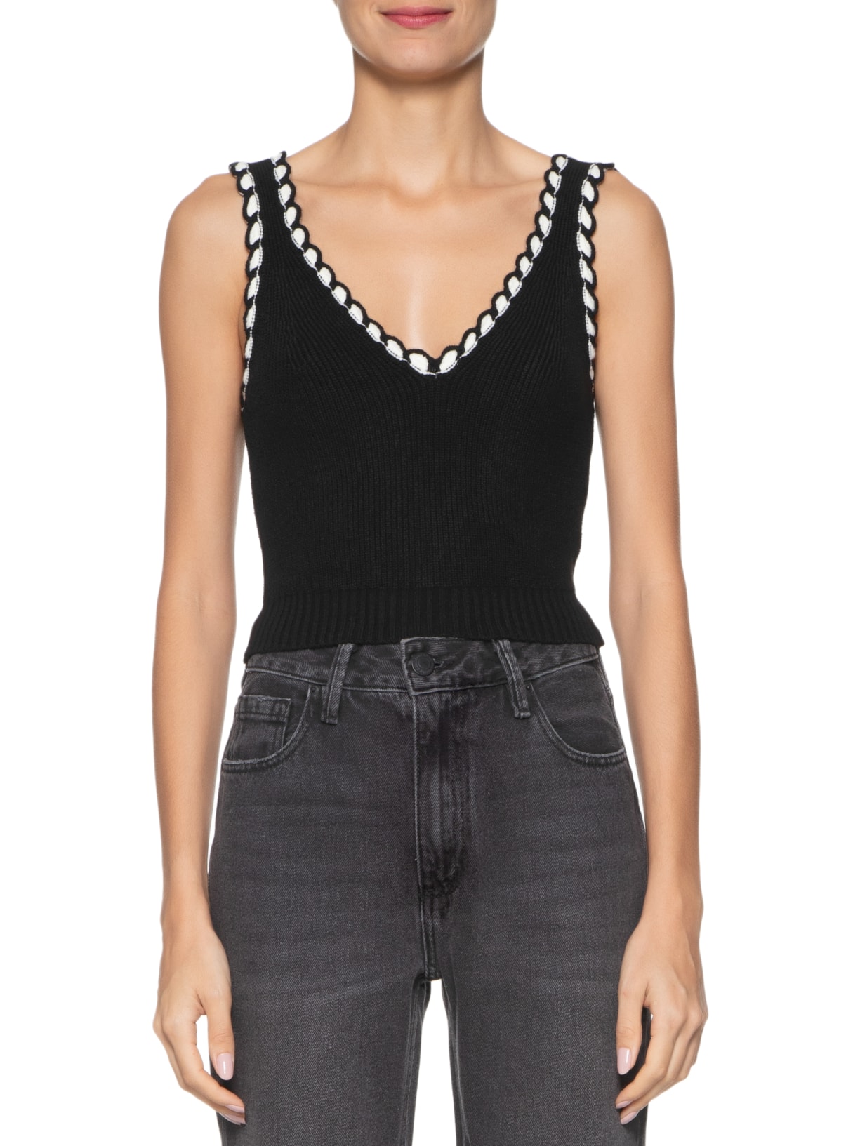 Top Aurora Lola Tricot Preto  Bo.bô