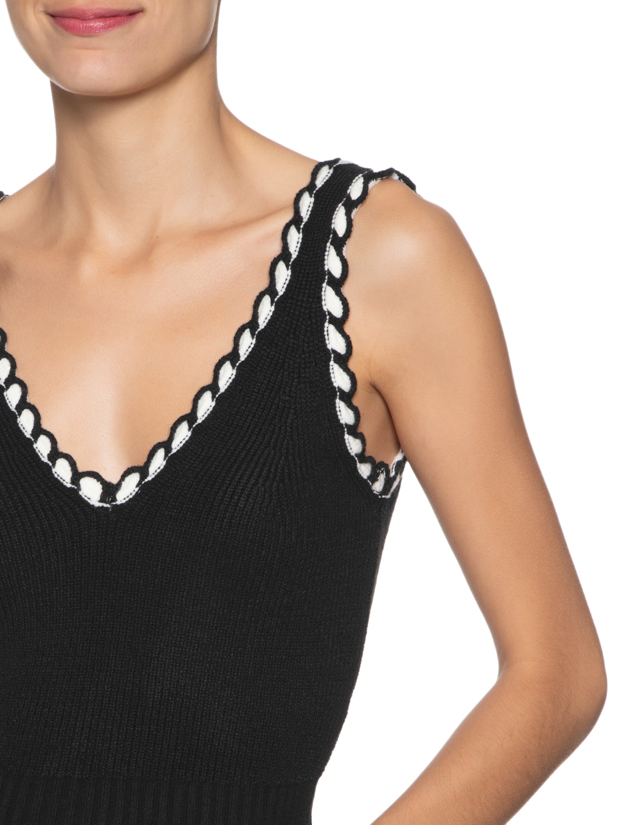 Top Aurora Lola Tricot Preto  Bo.bô