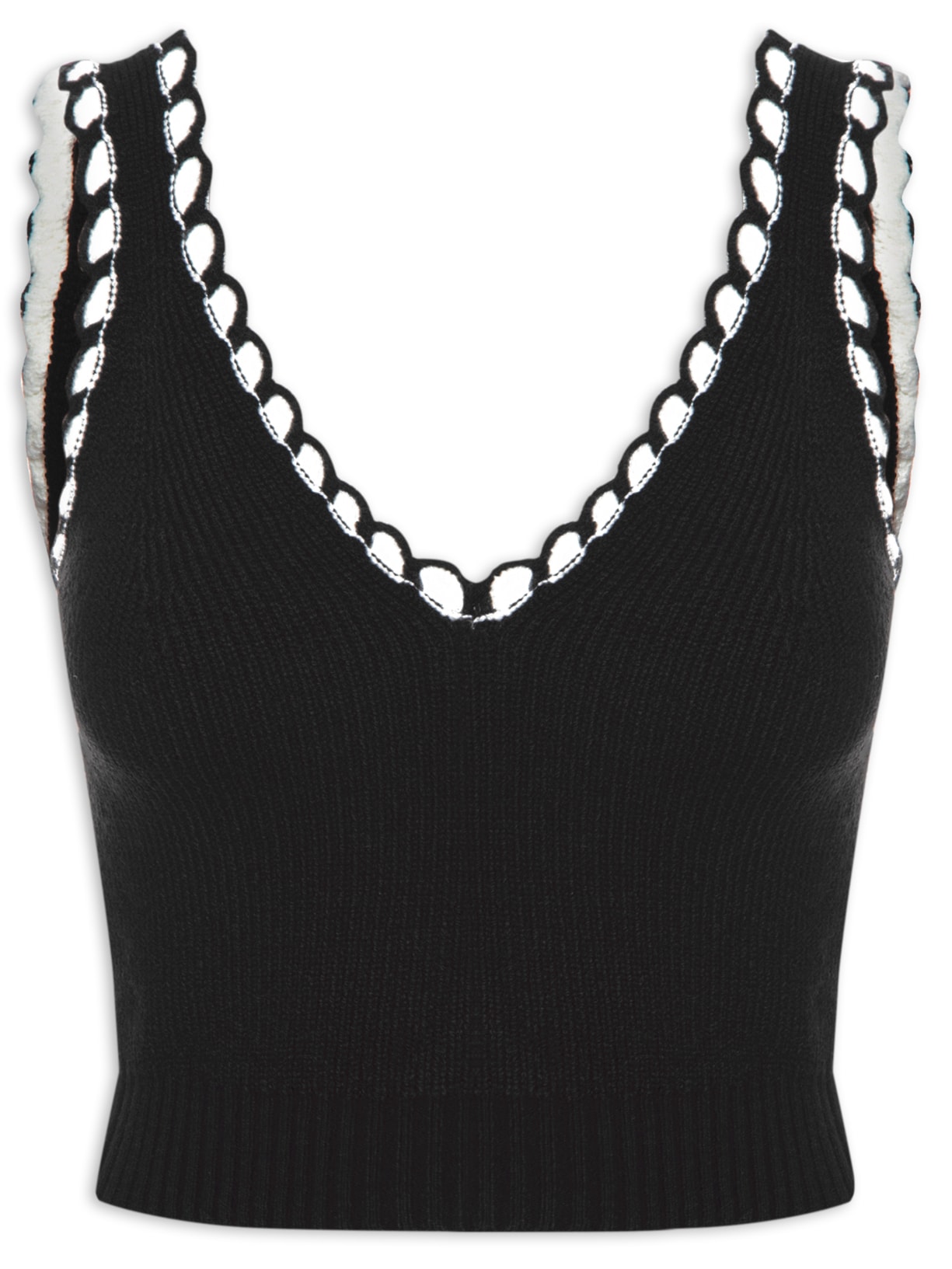 Top Aurora Lola Tricot Preto  Bo.bô