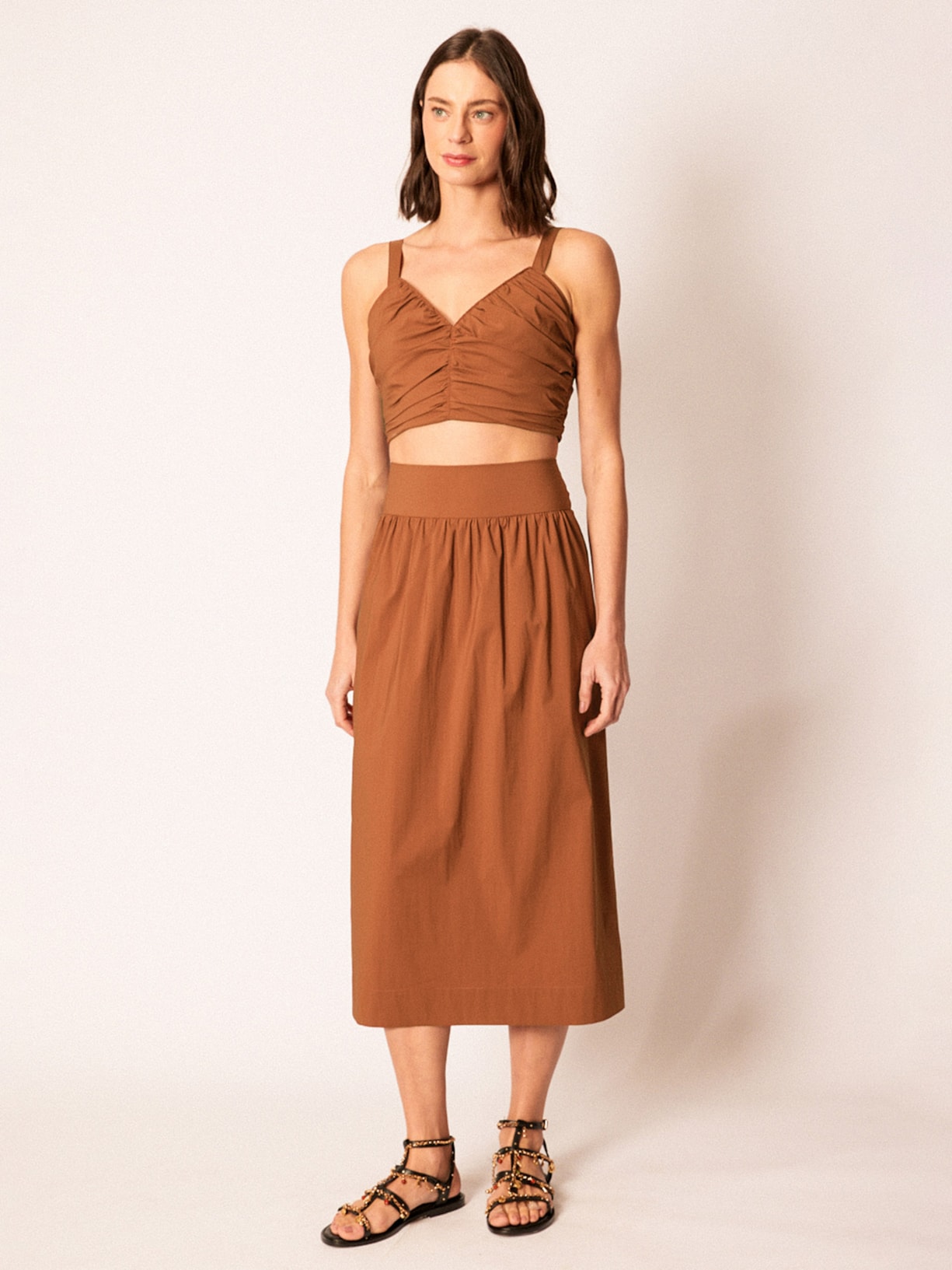 Top Aysha Marrom Mixed