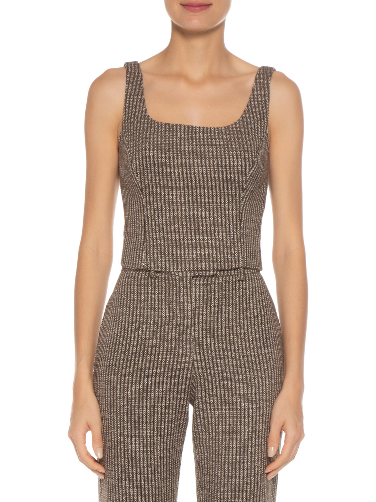 Top Balikun Marrom Carol Bassi + Maria Rudge