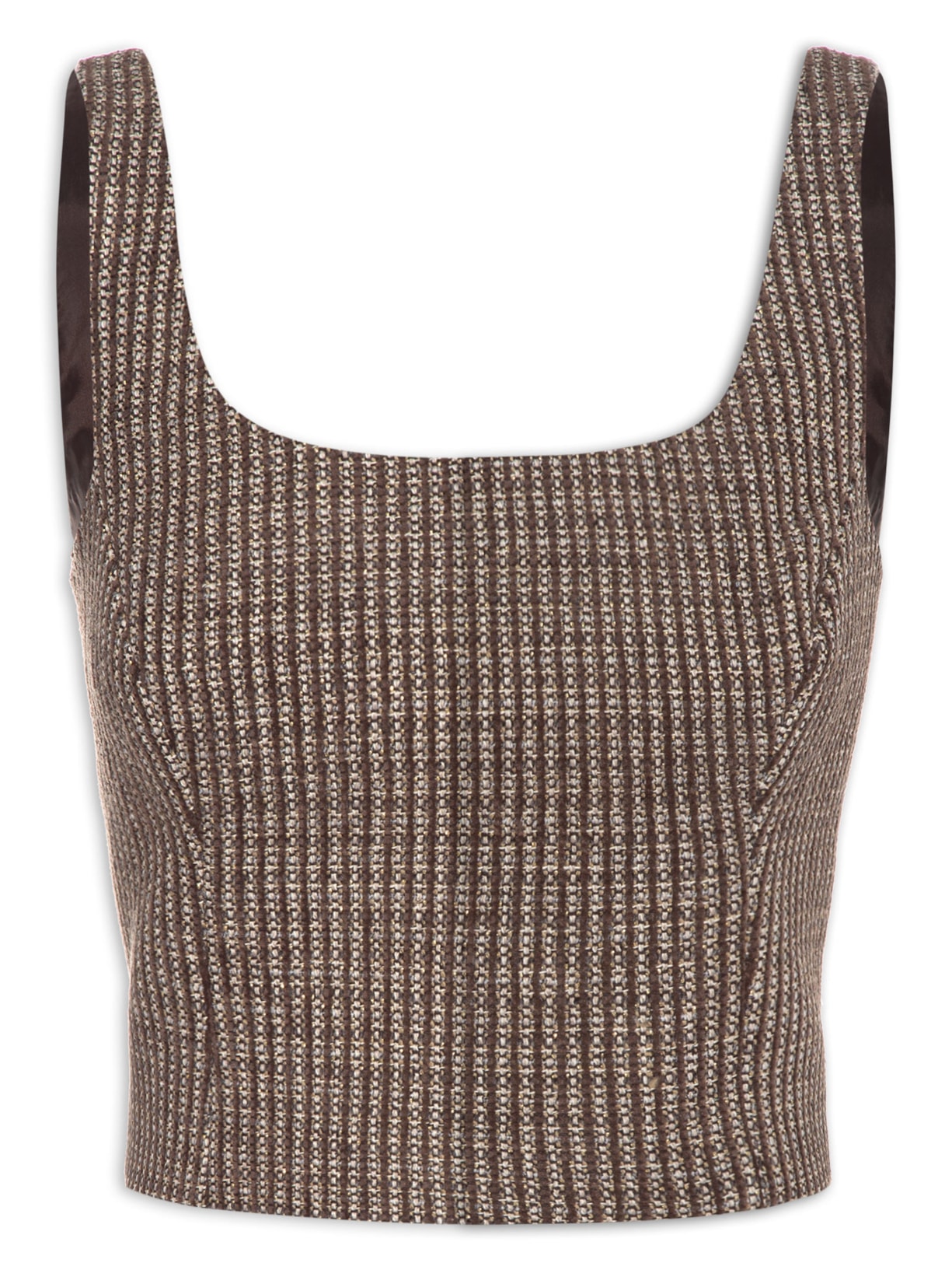 Top Balikun Marrom Carol Bassi + Maria Rudge